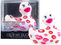 Big Teaze Toys My Duckie Romance 2.0 - vízálló csikló vibrátor, csiklóizgató (fehér-pink) - szexshop