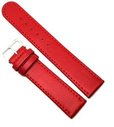  Curea Ceas „Scarlet Comfort C3063 - Piele Naturală Hipoalergenică, Roșu Vibrant (8mm - 22mm) (432 Rosu)