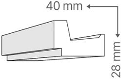 ANRO RV-42 - Rejtett világítás díszléc - oldalfal (RV-42)