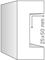 ANRO Kábelcsatorna takaró díszléc KCS-04 (25x50 mm) (KCS-04 (25x50 mm))