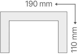 ANRO Kábelcsatorna takaró (fűtéscső, gázcső takaró) díszléc KCS-06 (190x110 mm) (KCS-06)