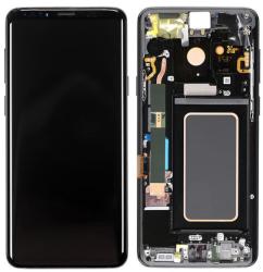 NBA001LCD004696 Samsung Galaxy S9 Plus fekete OEM LCD kijelző érintővel kerettel, előlap (NBA001LCD004696)