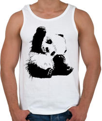 printfashion Panda maci - Férfi atléta - Fehér (1611110)