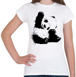 printfashion Panda maci - Női póló - Fehér (1611225)