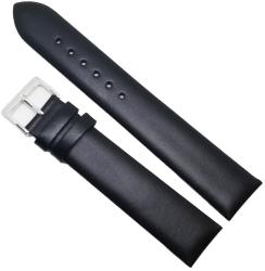  Curea Ceas „Smooth Onyx 9XL16 - Piele Naturală Neagră, Fără Cusătură (10mm - 22mm) (9XL16 N)