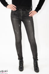 Wiya Jeans negru cu rupturi (DY076)