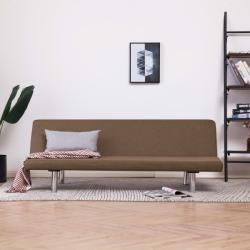 vidaXL Canapea extensibilă, maro, poliester (282195) Canapea
