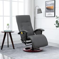 vidaXL Scaun de masaj, gri, piele ecologică (248455)