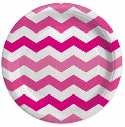 Big Party Farfurii 18 Cm Zig Zag Fuxia 8 Bucati/set Big Party (bp61455)