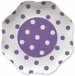 Big Party Farfurii 23 Cm Pois Violet 10 Buc/set Big Party (bp60893)