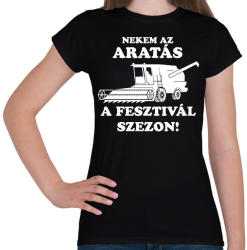 printfashion aratas fesztival - Női póló - Fekete (1628254)