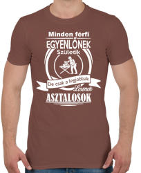 printfashion Asztalos - Férfi póló - Mogyoróbarna (1635135)