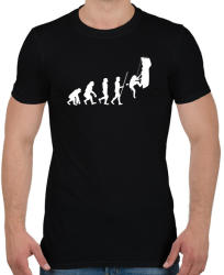 printfashion Hiking Evolution - Férfi póló - Fekete (1640623)