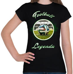 printfashion football legenda - Női póló - Fekete (1636704)