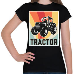 printfashion Retro Traktor - Női póló - Fekete (1630355)