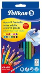 Pelikan Creioane colorate acuarela Pelikan 12 culori+pensula (700672)