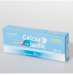 Remedia Calciu lactic 500 mg 20 comprimate
