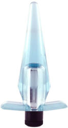 Seven Creations Dop Anal Cu Vibratii Slimline Blue Lover, Transparent, 9 Cm