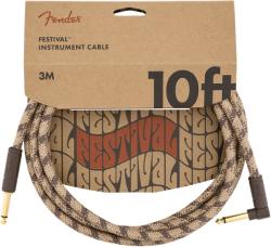 Fender Festival Instrument Cable 10' Pure Hemp Brown Stripe