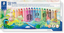 STAEDTLER Creioane colorate 18 culori/set STAEDTLER Buddy, 3 in 1