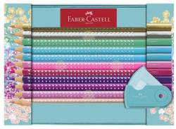 Faber-Castell Set cadou 20 creioane colorate Faber-Castell Sparkle + ascutitoare Sleeve (FC201641)