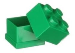 LEGO Seasonal Tároló mini doboz 2x2 zöld 40111734