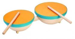Plan Toys Toba dubla pentru copii (PLAN6425) Instrument muzical de jucarie