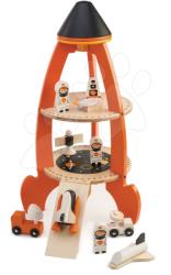 Tender Leaf Rachetă din lemn cu astronauți Cosmic rocket Tender Leaf Toys set cu 11 bucăți (TL8311)