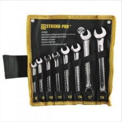 Strend Pro Set 8 chei combinate, 8-19mm, Cr-V, husa material textil, Strend Pro HR31583