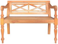 vidaXL Bancă Batavia, maro deschis, 98 cm, lemn masiv mahon (246967)