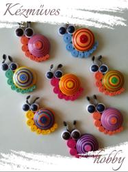 kezmuves-hobby. hu Színes csigák hűtőmágnes - Quilling hűtőmágnes