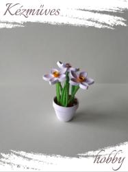 kezmuves-hobby. hu Nárcisz kaspóban - Quilling Cserepes kisvirágok