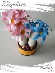 kezmuves-hobby. hu Színes tavasz - Quilling Cserepes kisvirág
