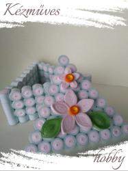 kezmuves-hobby. hu Nárcisz ékszerdoboz - Quilling ékszerdobozok