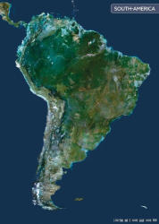 Stiefel Dél-Amerika a világűrből falitérkép (34025T-XL)