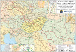 Stiefel Közép-Európa vasúti térképe, falitérkép (4175T-S)