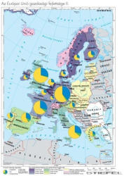Stiefel Az EU tagállamainak és társult országainak gazd. -i fejlettségi különbségei falitérkép (DF41T-S)
