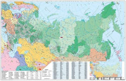 Stiefel Oroszország és Kelet-Európa irányítószámos falitérkép (12047480T-L)