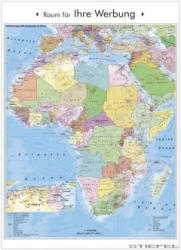 Stiefel Afrika politikai és irányítószámos falitérkép (12047201T-M)