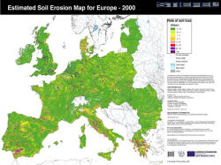 Stiefel Európai Unió talajeróziós térképe angol nyelven, falitérkép (47385-XL)