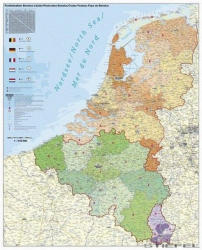 Stiefel Benelux államok irányítószámos falitérkép (12047760T-XL)