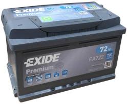 Exide Premium 72Ah 720A right+ (EA722)