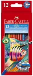 Faber-Castell Creioane colorate acuarela Faber-Castell 12 culori + pensula (FC114413)