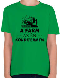 printfashion A farm az én konditermem - Gyerek póló - Zöld (1673861)