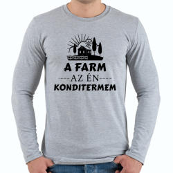 printfashion A farm az én konditermem - Férfi hosszú ujjú póló - Sport szürke (1673789)