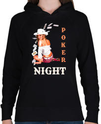 printfashion POKER NIGHT - Női kapucnis pulóver - Fekete (1656267)