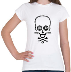 printfashion Bike Skull - Női póló - Fehér (1646780)