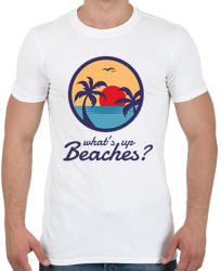printfashion What's up Beaches? - Férfi póló - Fehér (1675867)