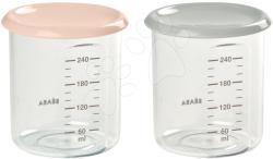 Beaba Set 2 recipiente pentru mâncare Beaba 2x240 ml nude și gri (BE912715)
