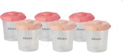 Beaba Set 6 recipiente pentru stocarea hranei Beaba Clip 2nd age 6x200ml roz (BE912597)